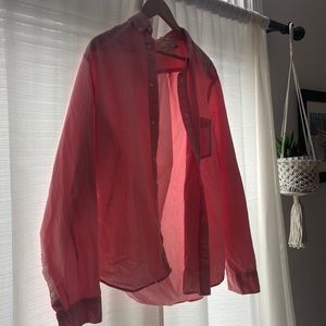 H&M pink button down
